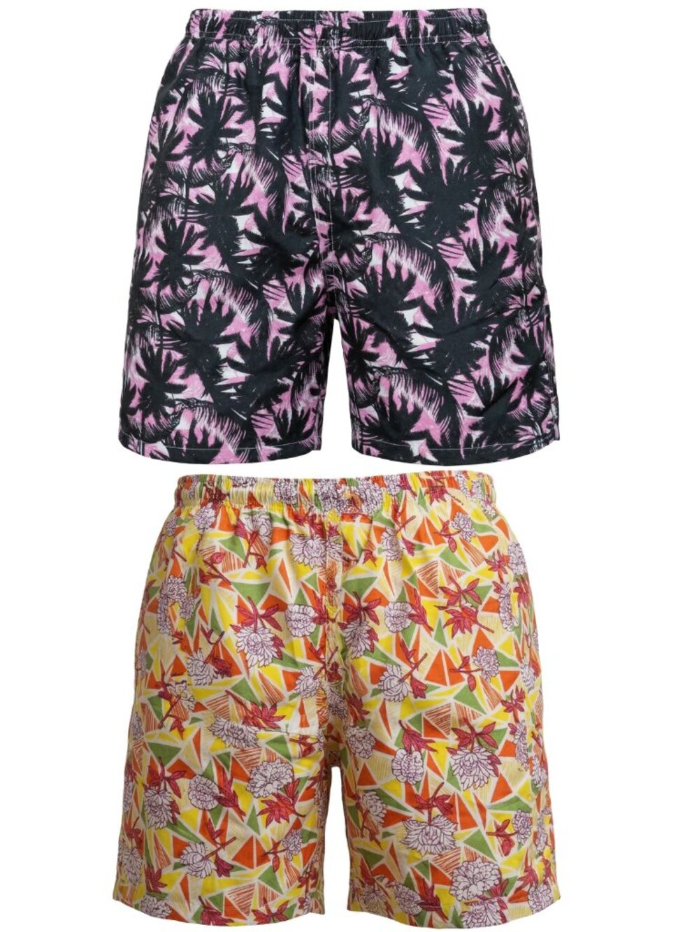 Men’s 2-Pack Quick-Dry Swim Trunks Mesh Liner Beach Board Swim Shorts, 2-Pockets